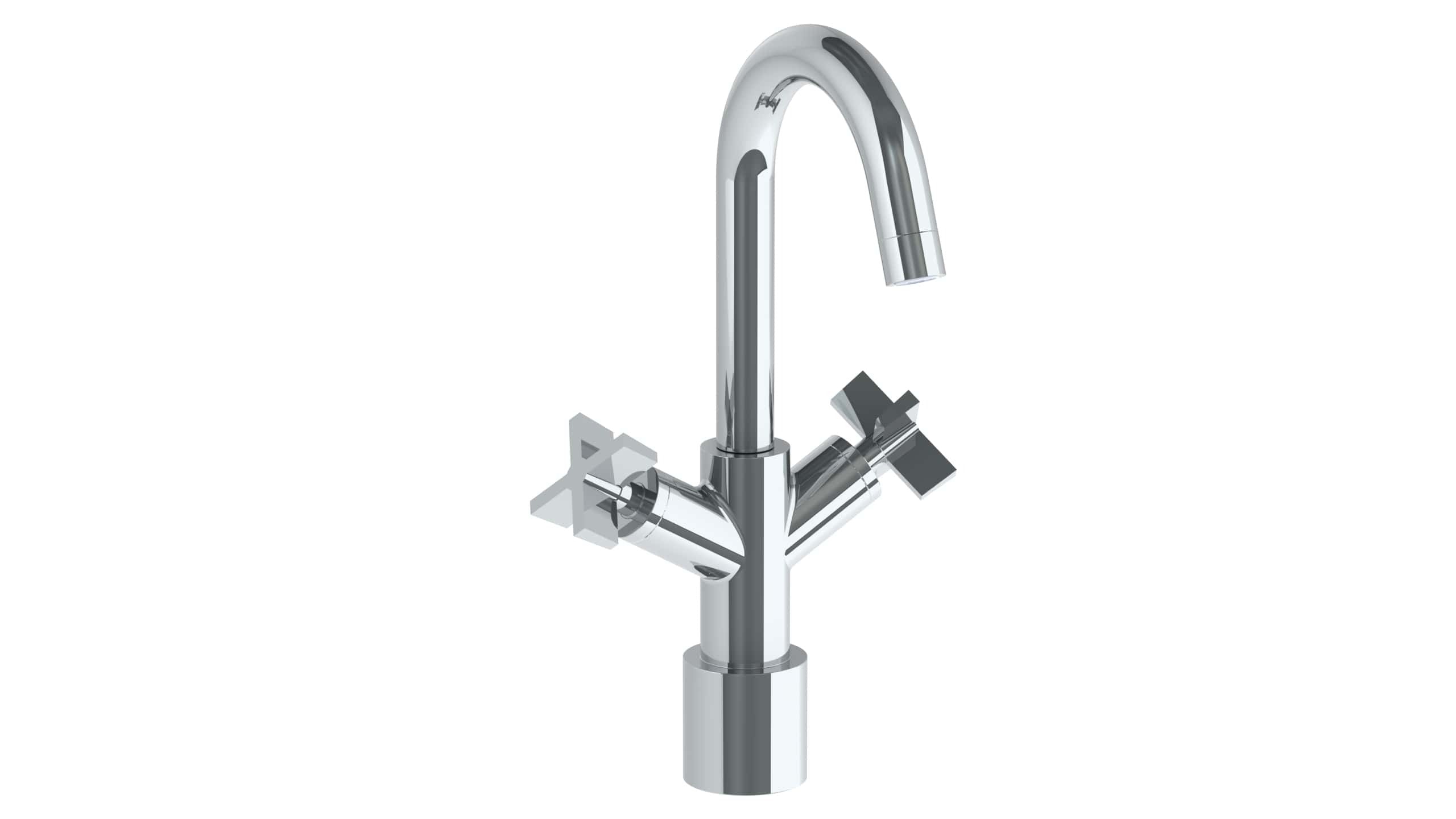 Deck Mounted 2 Handle Extended Monoblock Lavatory Mixer