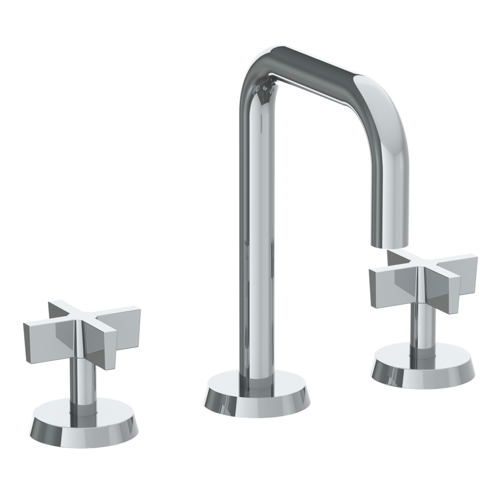 Deck Mounted 3 Hole Tall Square Spout Lavatory Set