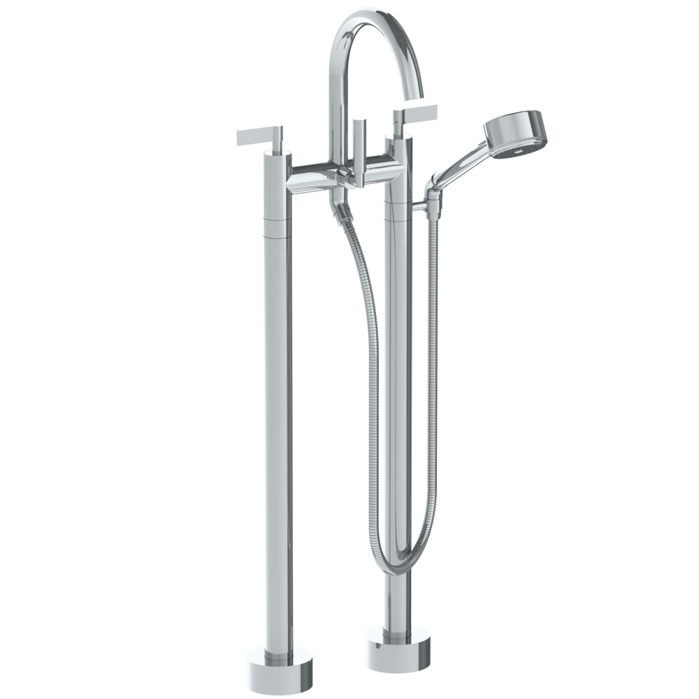 Floor Standing Gooseneck Bath Set With Volume Hand Shower