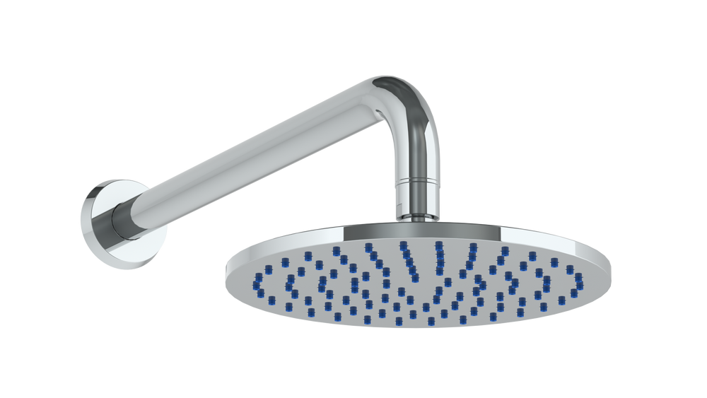 Wall Mounted Shower Head, 8"Dia, With 14" Arm And Flange