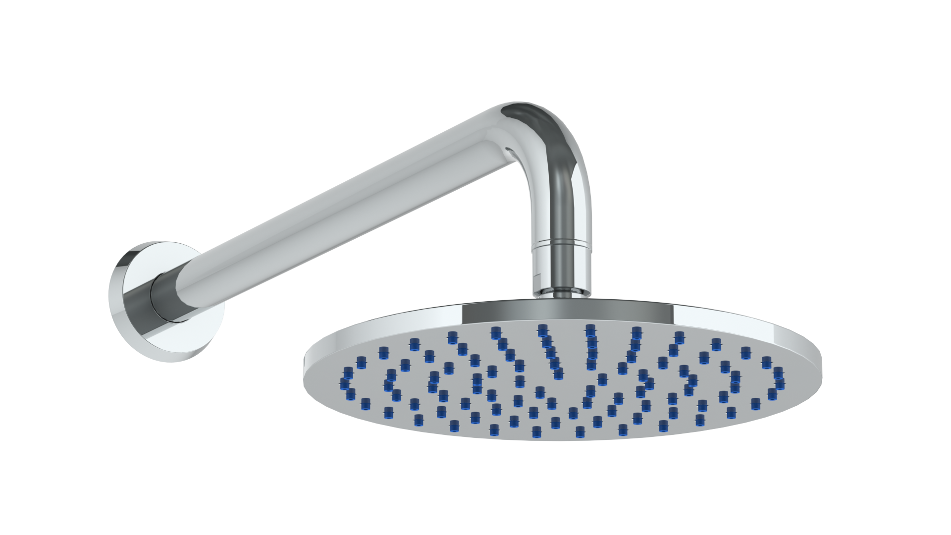 Wall Mounted Shower Head, 8"Dia, With 14" Arm And Flange