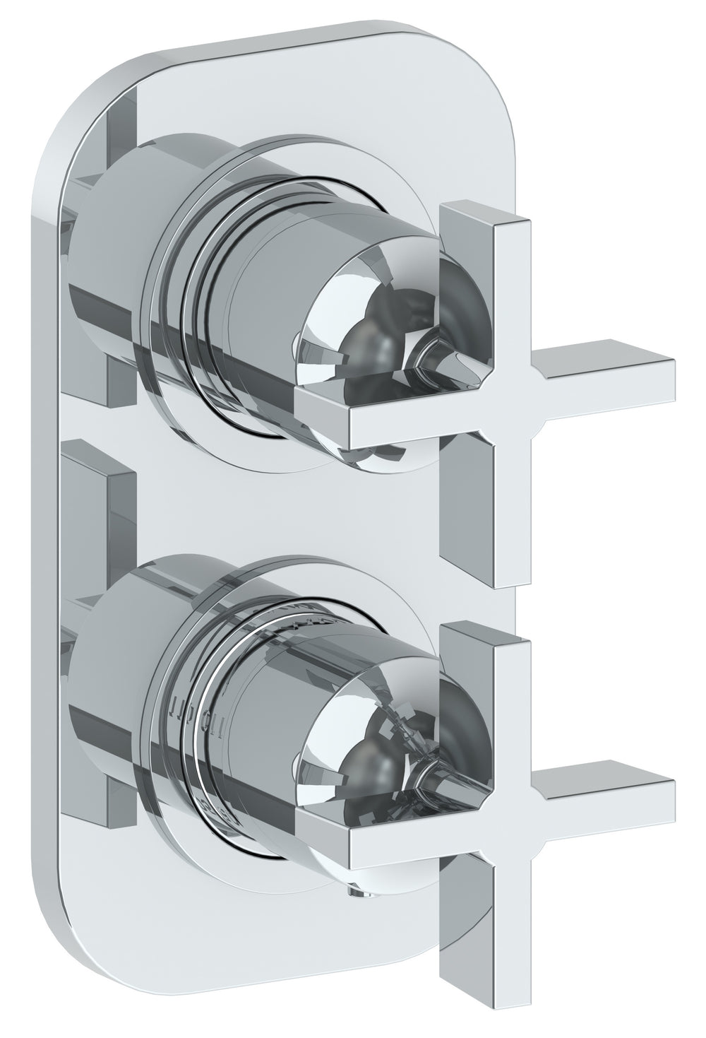 Wall Mounted Mini Thermostatic Shower Trim With Built-In Control, 3 1/2" X 6 1/4"