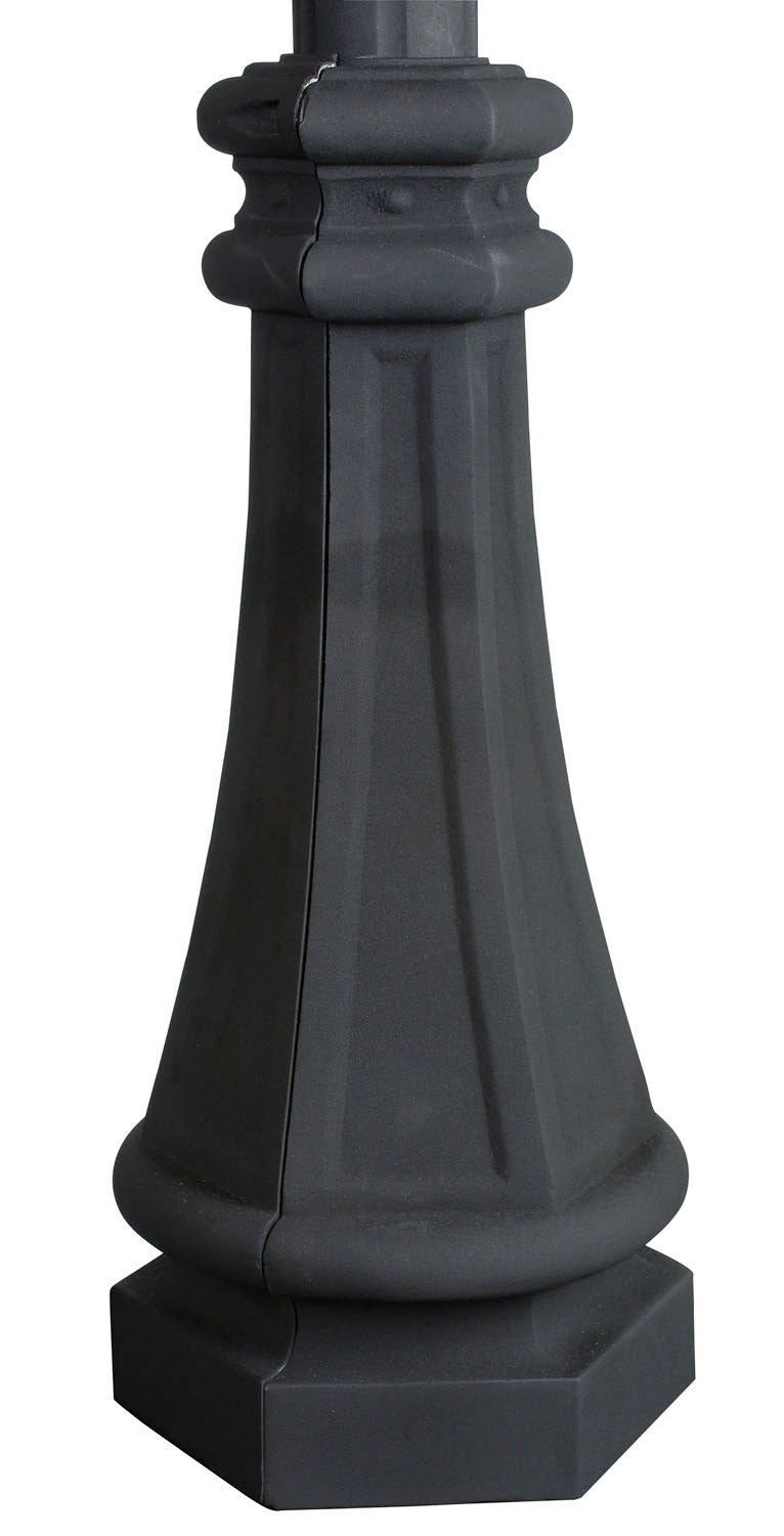 Craftmade - ZWRAP-TB - Pole Wrap 22.5" Fluted Direct Burial Post Wrap in Textured Black Finish - Pole Wrap