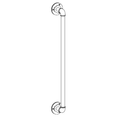 12" Shower Door Pull/ Glass Mount Towel Bar