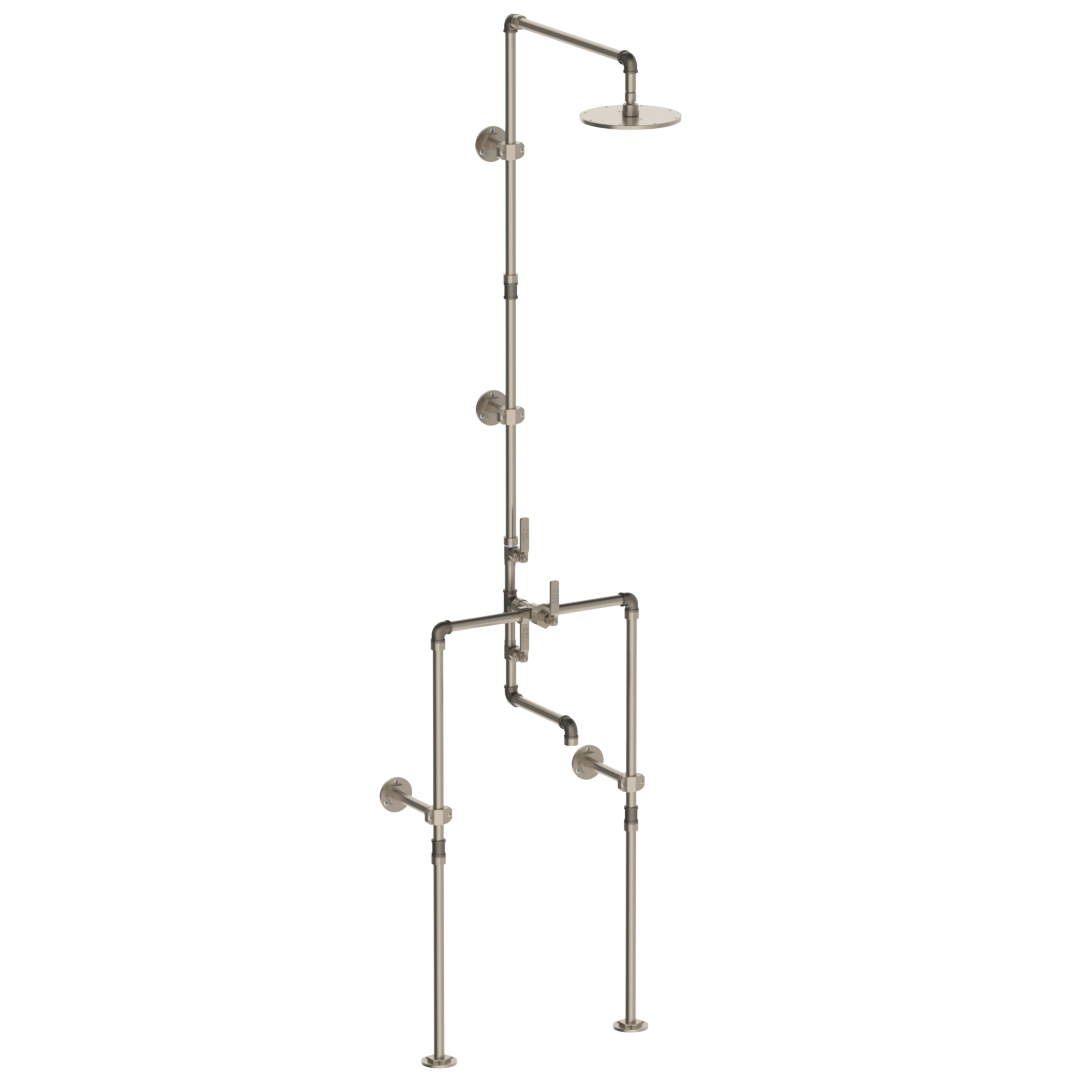 Floor Mounted Exposed Thermostatic Tub/ Shower Set