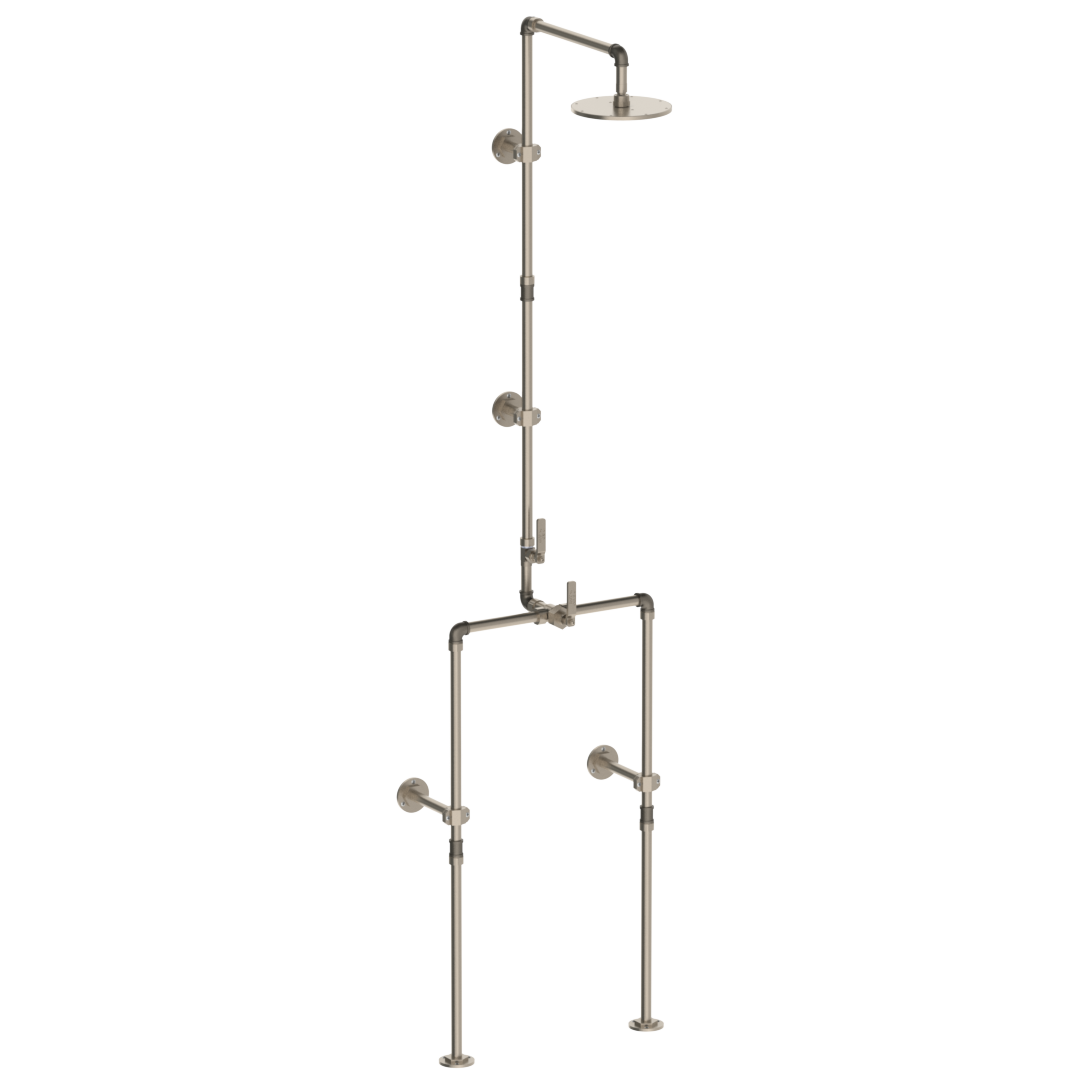 Floor Mounted Exposed Thermostatic Shower Set