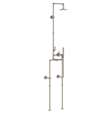 Floor Mounted Exposed Thermostatic Shower With Hand Shower Set