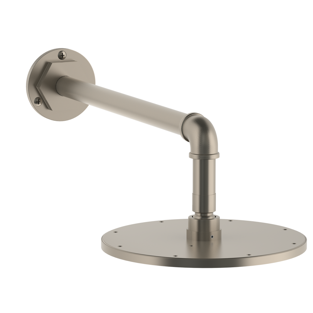 Wall Mounted Showerhead, With 8" Shower Head And 16" Arm And Flange