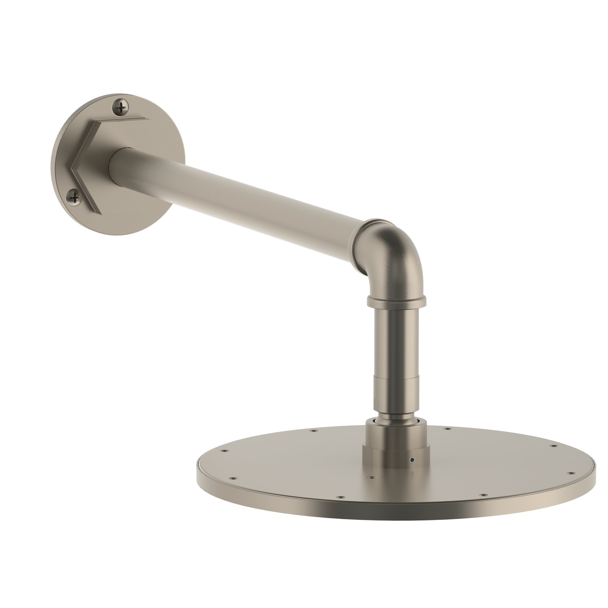 Wall Mounted Showerhead, With 8" Shower Head And 16" Arm And Flange