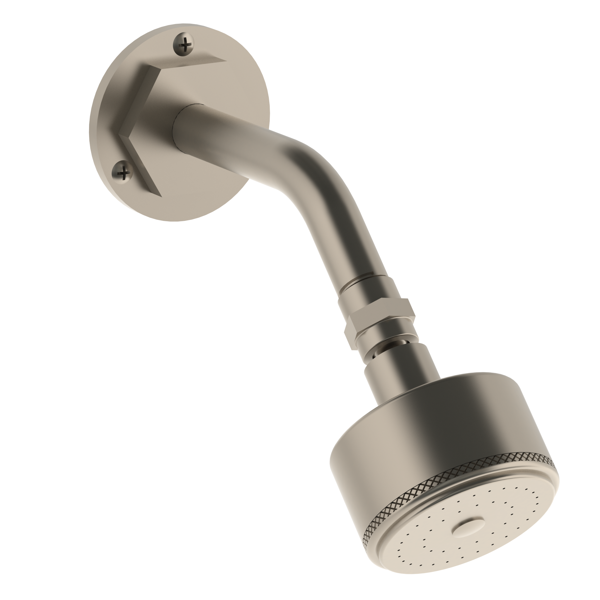 Wall Mounted Showerhead, With 3" Dia. Head And 7 1/2" Arm And Flange