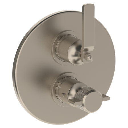 Wall Mounted Thermostatic Shower Trim With Built-In Control, 7 1/2" Dia.