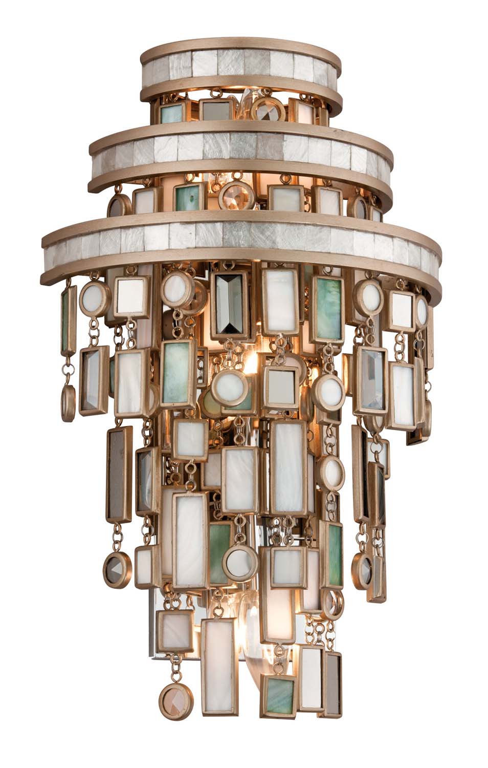 Corbett Lighting - 142-13-CPL - Three Light Wall Sconce - Dolcetti - Champagne Leaf