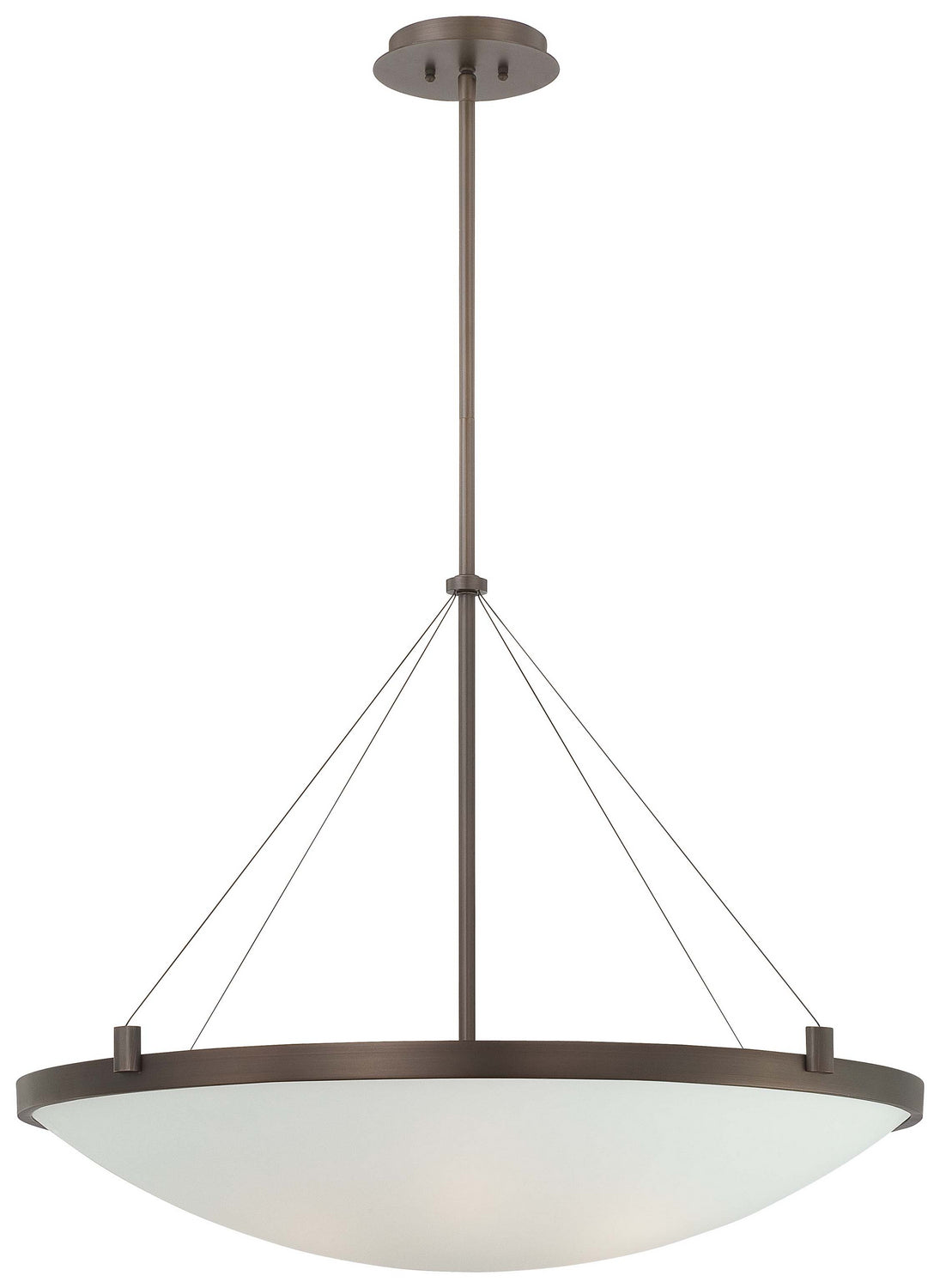 George Kovacs - P593-647 - Six Light Pendant - Suspended - Copper Bronze Patina