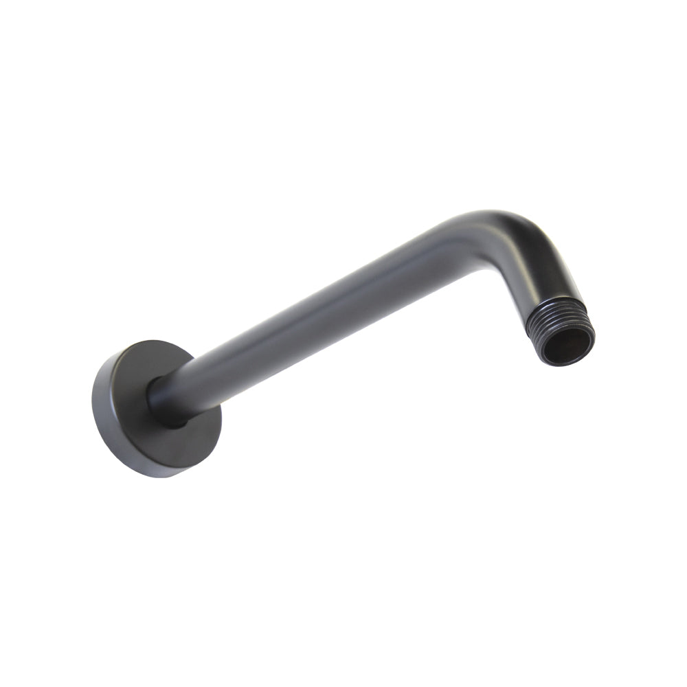 Wall-mount round shower arm with flange.D: 10” H: 2 1/4”