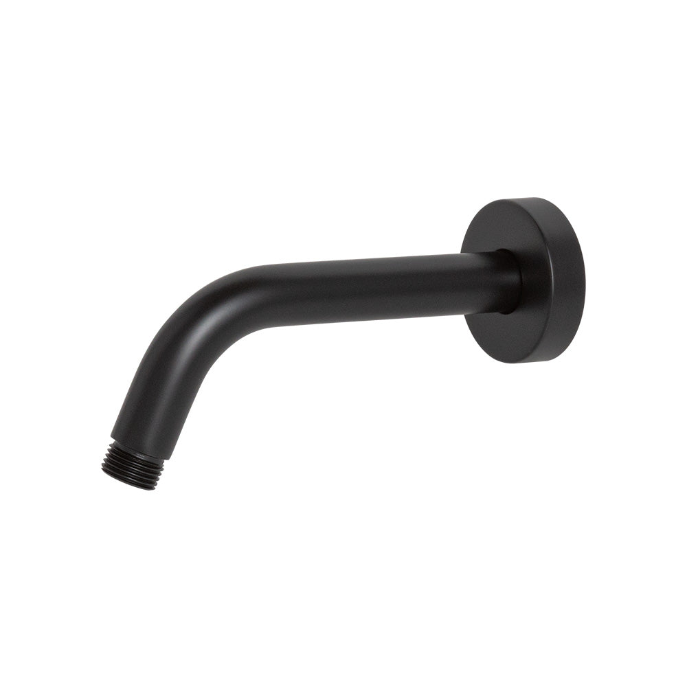 Wall-mount round shower arm with flange.D: 6” H: 2 1/4”