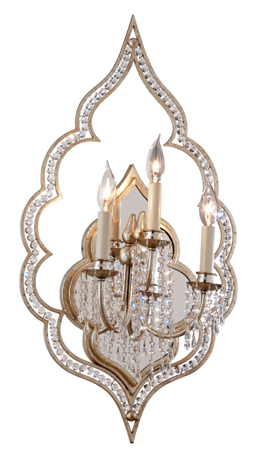 Corbett Lighting - 161-13-WSL - Three Light Wall Sconce - Bijoux - Warm Silver Leaf