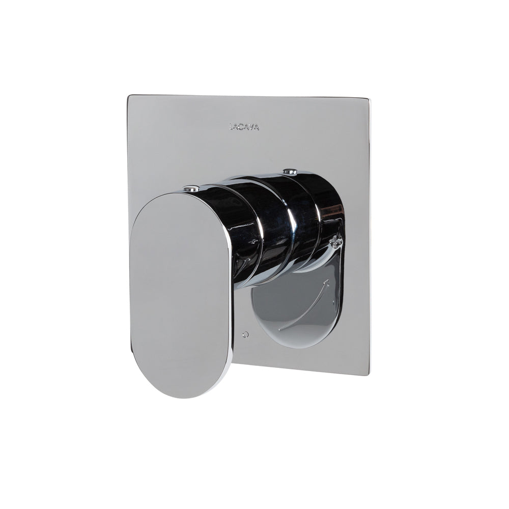 Flou trim - Built-in progressive pressure balancing mixer with a lever handle and squared backplate. Water flow rate: 5.6 gpm at 43.5 psi. W: 5", H: 5" -  Rough-in # VPBP sold separately - Maison&Co.