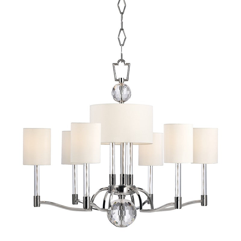 Hudson Valley - 3006-PN - Nine Light Chandelier - Waterloo - Polished Nickel