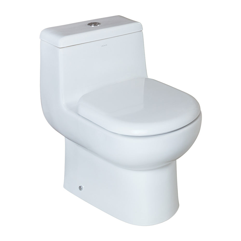 Floor-Standing elongated one-piece porcelain toilet with siphonic dual flush system 1.6gpf and 08 gpf, include a set cover and tank , 15 1/8 "W 26 5/8 "D26 5/8 " - Maison&Co.