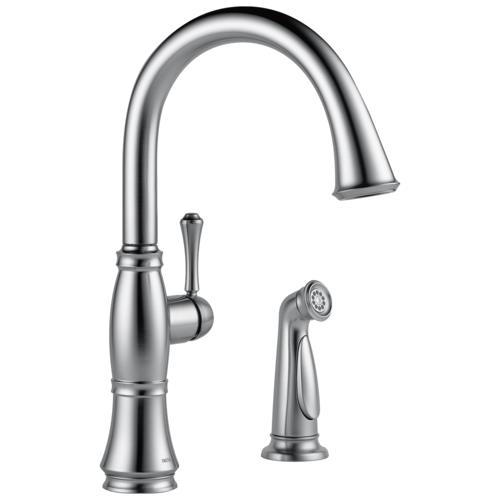 Delta Cassidy™: Single Handle Kitchen Faucet with Spray - Maison&Co.