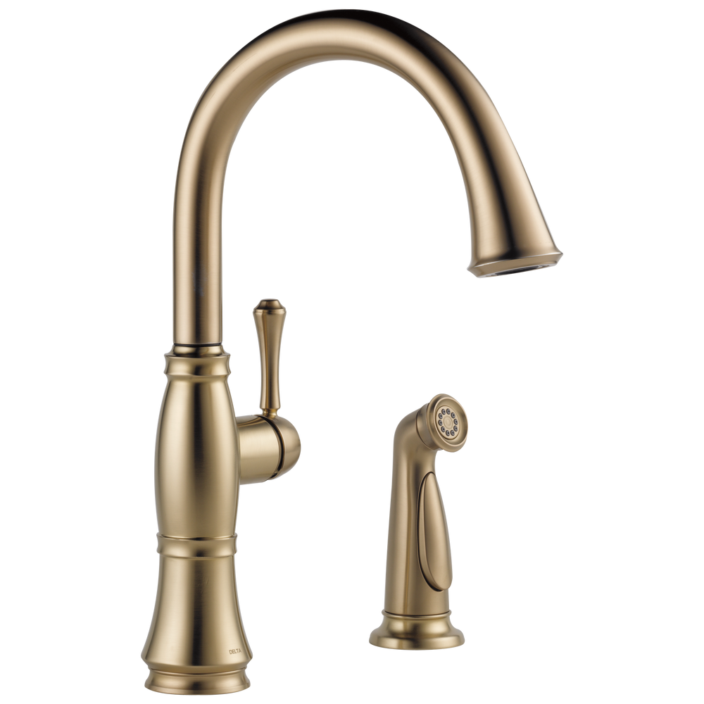 Delta Cassidy™: Single Handle Kitchen Faucet with Spray