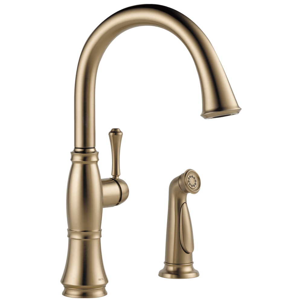 Delta Cassidy™: Single Handle Kitchen Faucet with Spray