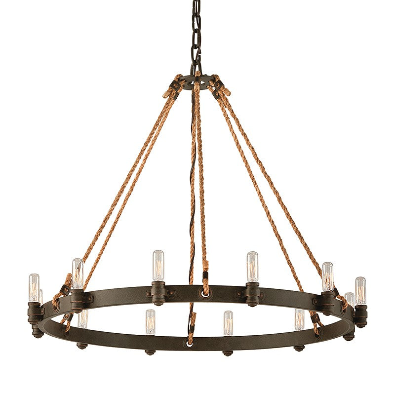 Troy Lighting - F3126 - 12 Light Chandelier - Pike Place - Shipyard Bronze