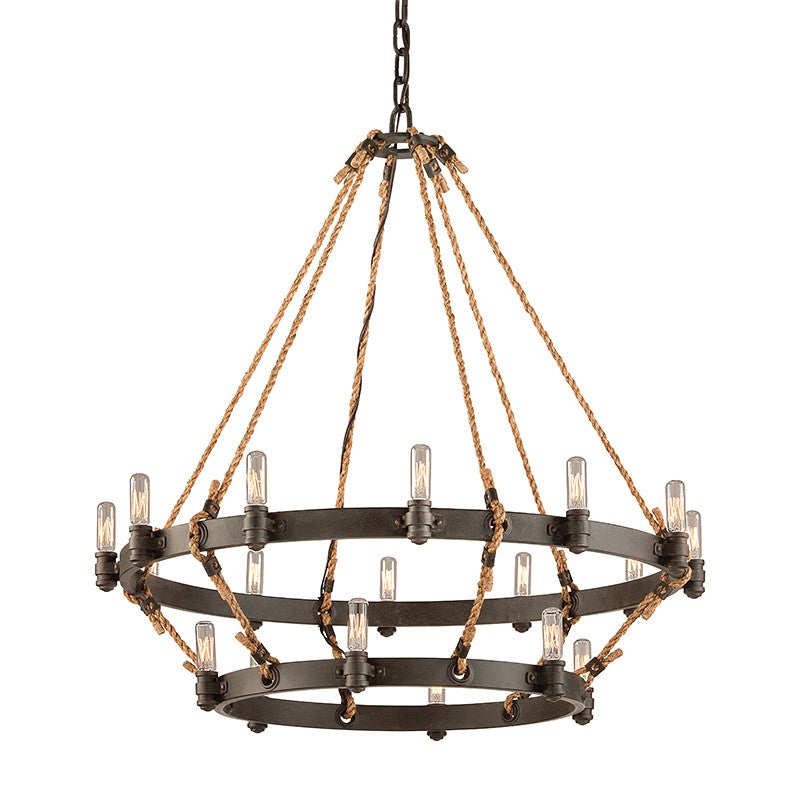 Troy Lighting - F3128 - 18 Light Chandelier - Pike Place - Shipyard Bronze