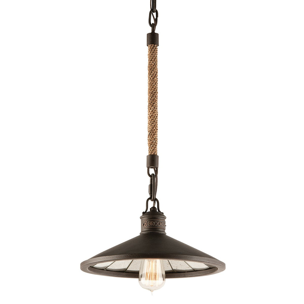 Troy Lighting - F3144-HBZ - One Light Pendant - Brooklyn - Heritage Bronze