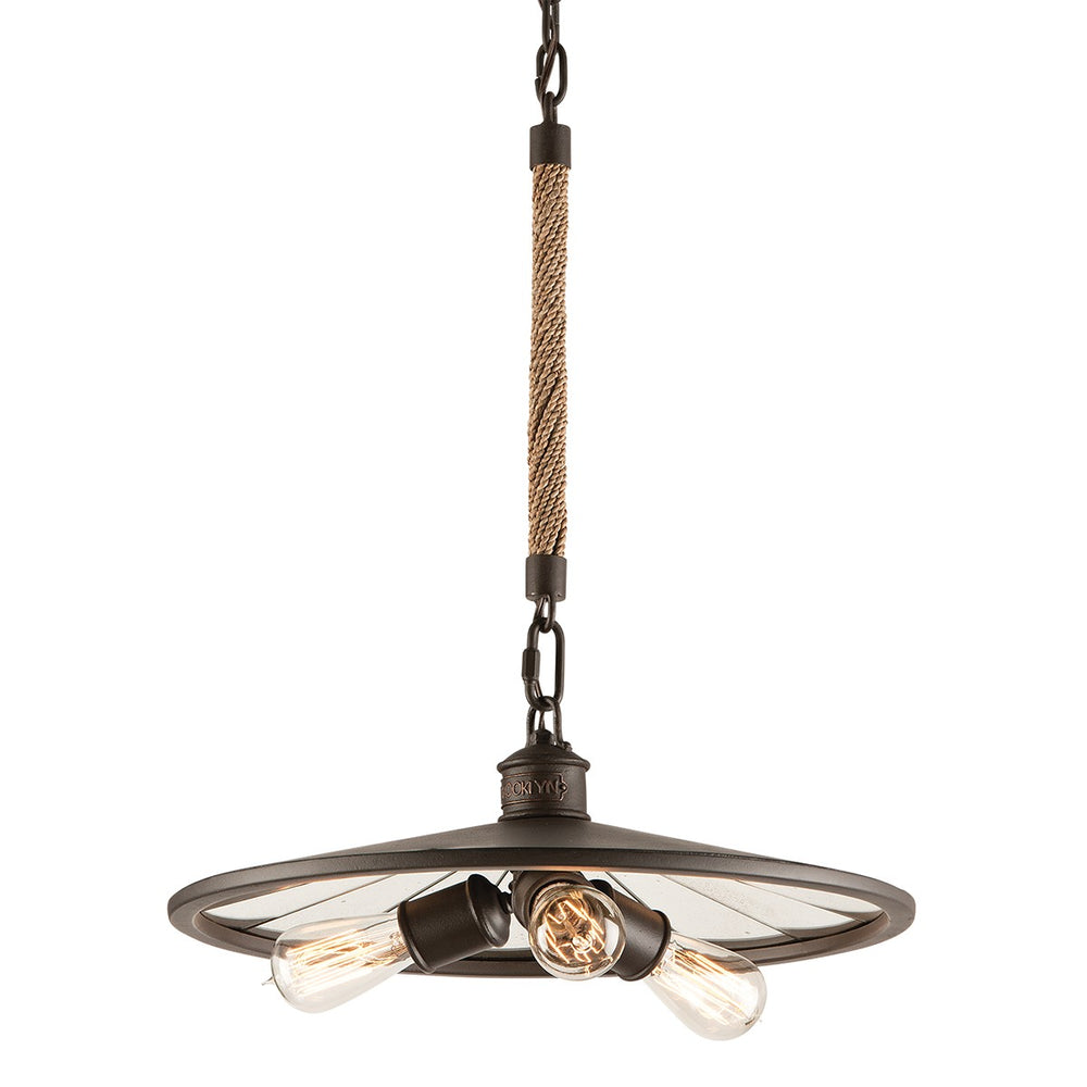 Troy Lighting - F3145 - Three Light Pendant - Brooklyn - Brooklyn Bronze