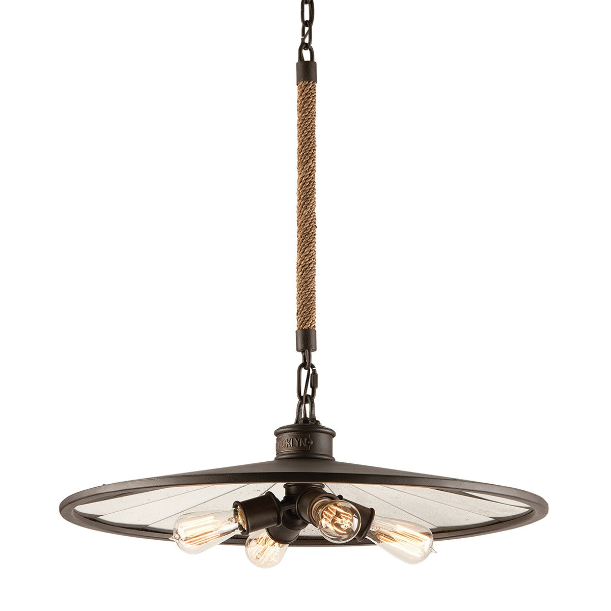 Troy Lighting - F3146-HBZ - Four Light Chandelier - Brooklyn - Heritage Bronze