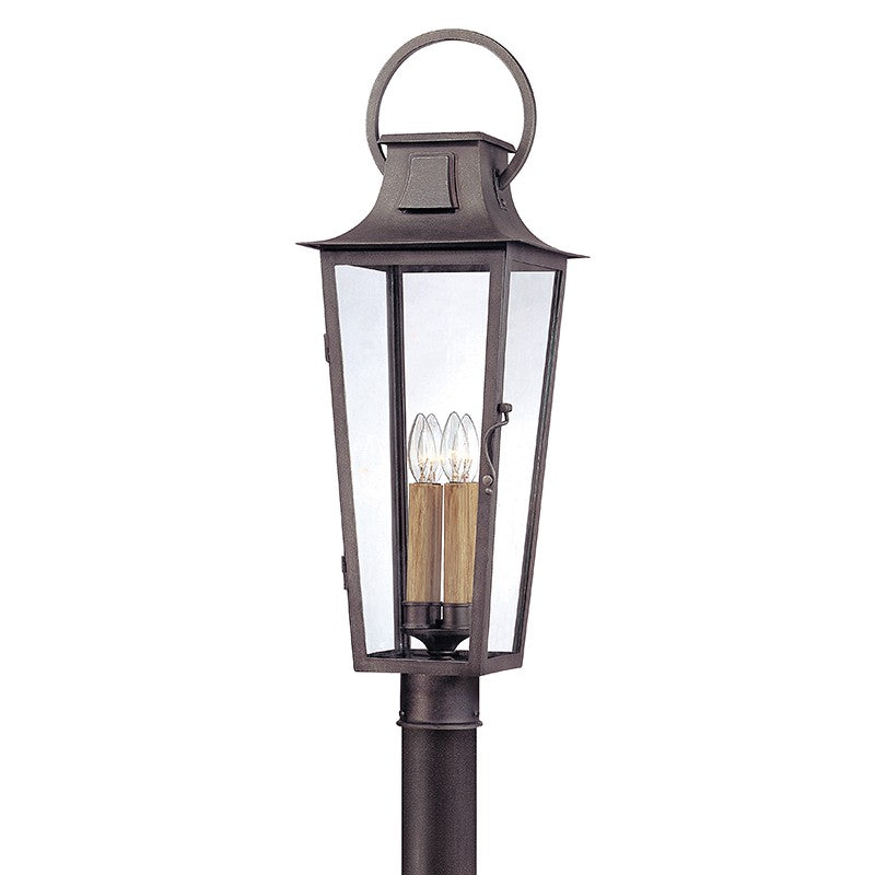 Troy Lighting - P2965-APW - Four Light Post Lantern - Parisian Square - Aged Pewter