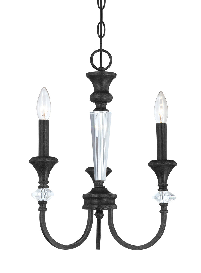 Craftmade - 26733-MBS - Boulevard Three Light Chandelier in Mocha Bronze Silver Wash Finish - Boulevard