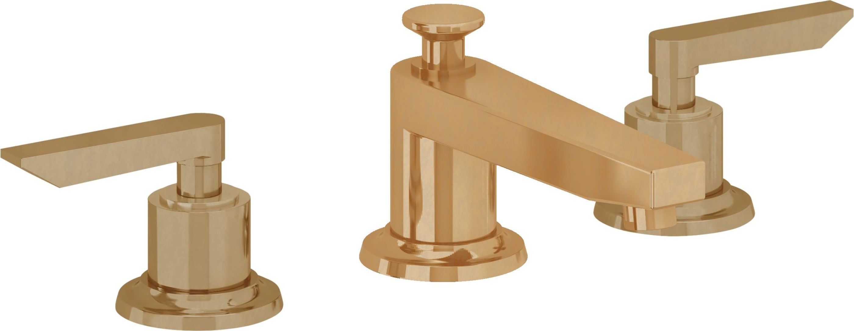 California Faucets - 4502ZBF-BBU - 8" Widespread Lavatory Faucet with Completely Finished ZeroDrain - Burnished Brass Uncoated - Rincon Bay