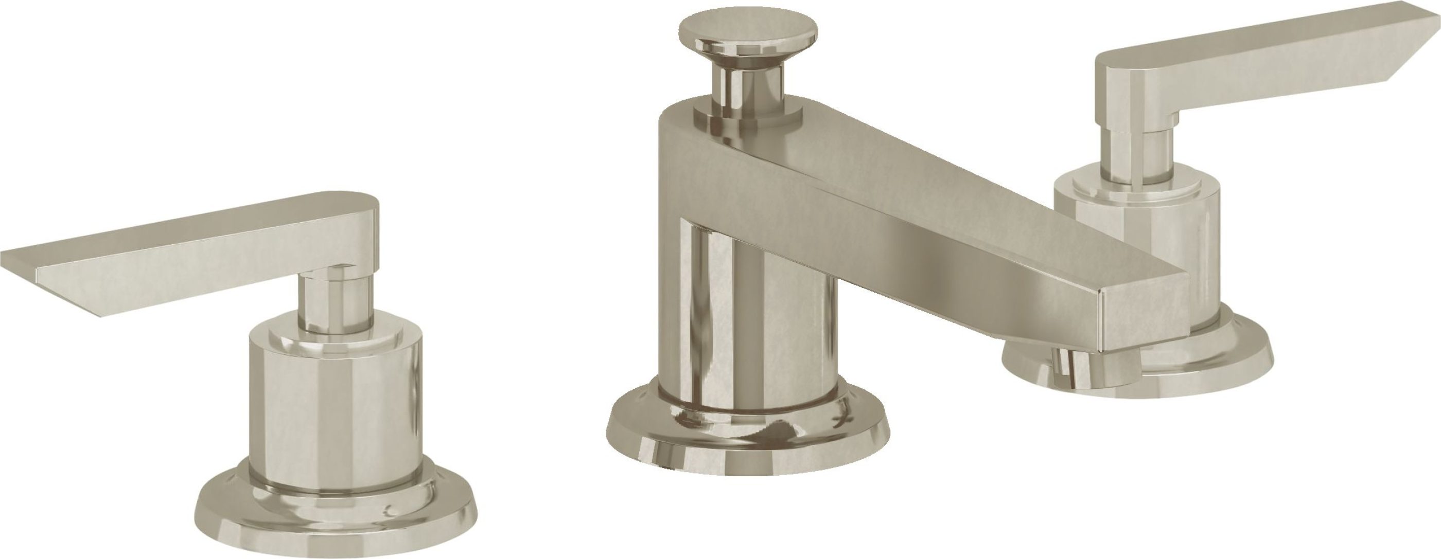 California Faucets - 4502ZBF-BNU - 8" Widespread Lavatory Faucet with Completely Finished ZeroDrain - Burnished Nickel Uncoated - Rincon Bay