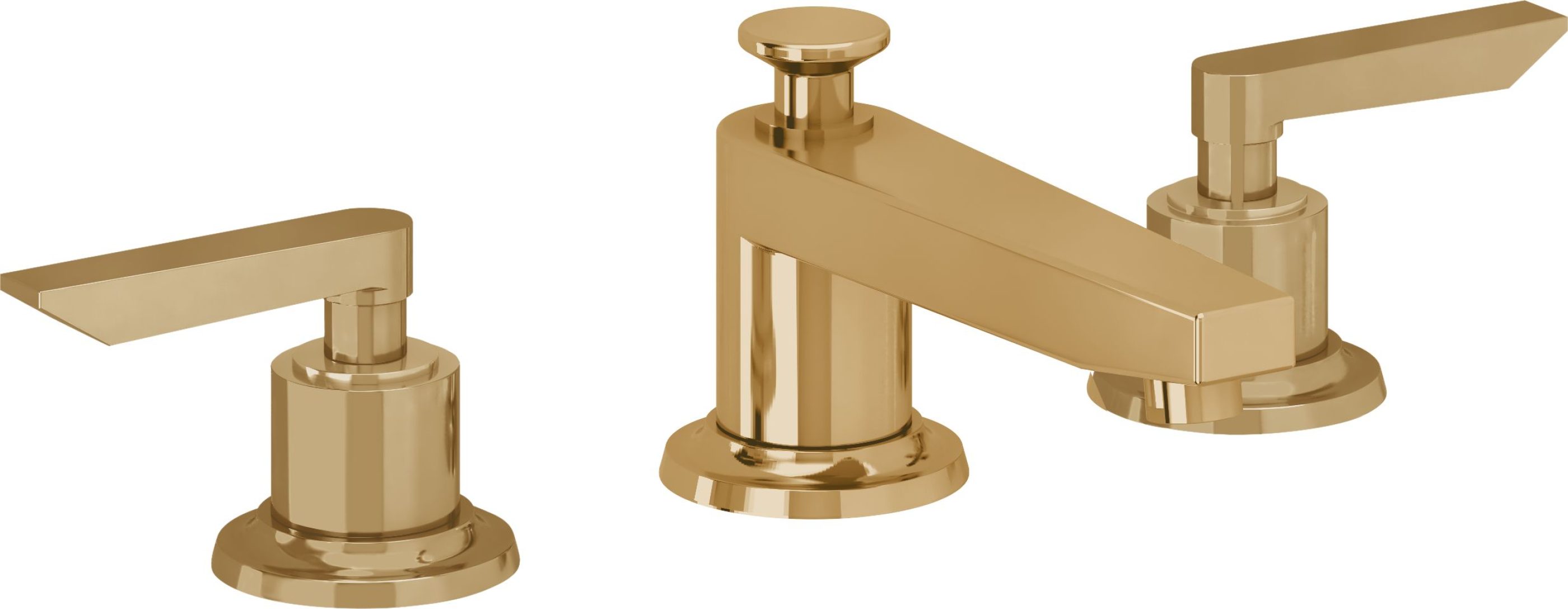 California Faucets - 4502ZBF-FRG - 8" Widespread Lavatory Faucet with Completely Finished ZeroDrain - French Gold (PVD) - Rincon Bay