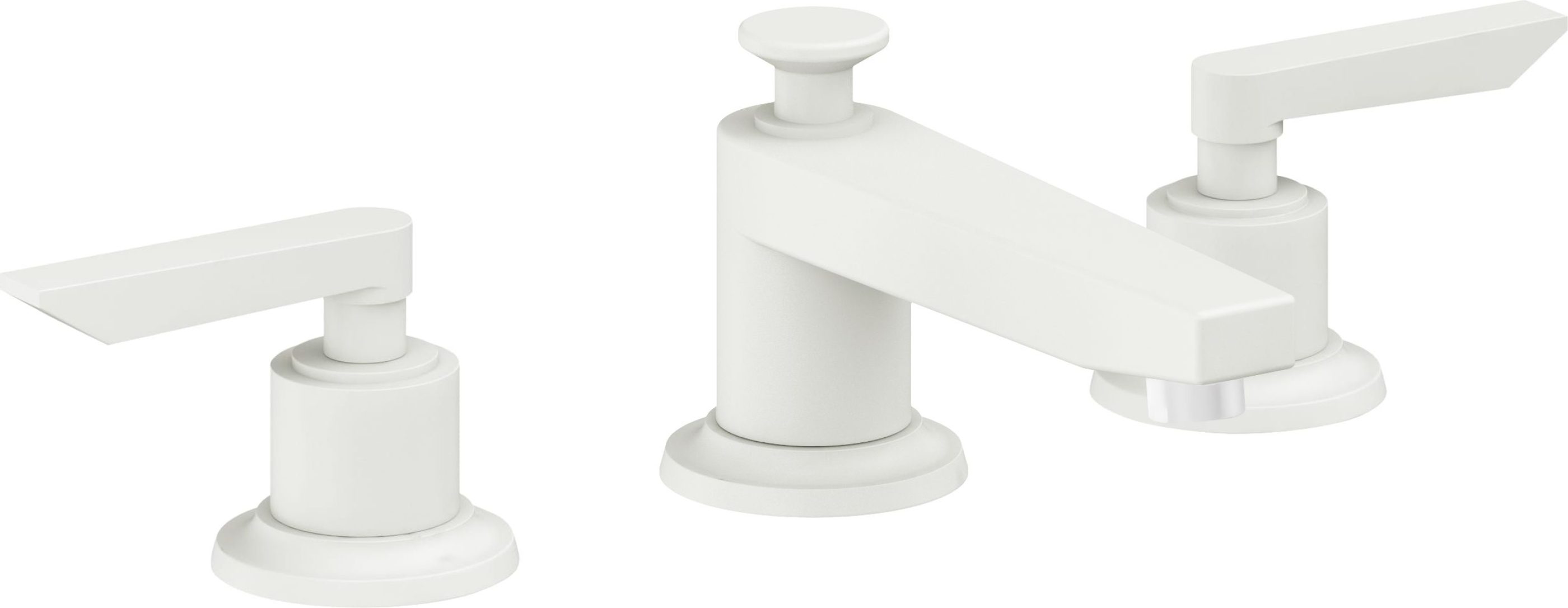 California Faucets - 4502ZBF-MWHT - 8" Widespread Lavatory Faucet with Completely Finished ZeroDrain - Matte White - Rincon Bay