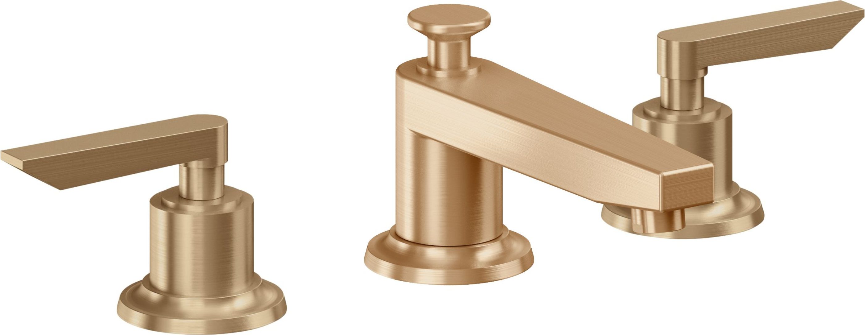 California Faucets - 4502ZBF-SBZ - 8" Widespread Lavatory Faucet with Completely Finished ZeroDrain - Satin Bronze (PVD) - Rincon Bay