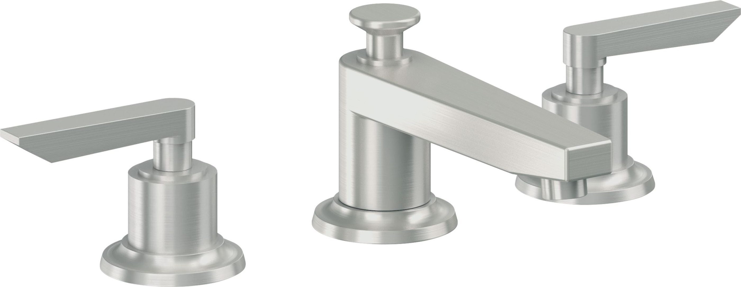 California Faucets - 4502ZBF-SC - 8" Widespread Lavatory Faucet with Completely Finished ZeroDrain - Satin Chrome (PVD) - Rincon Bay