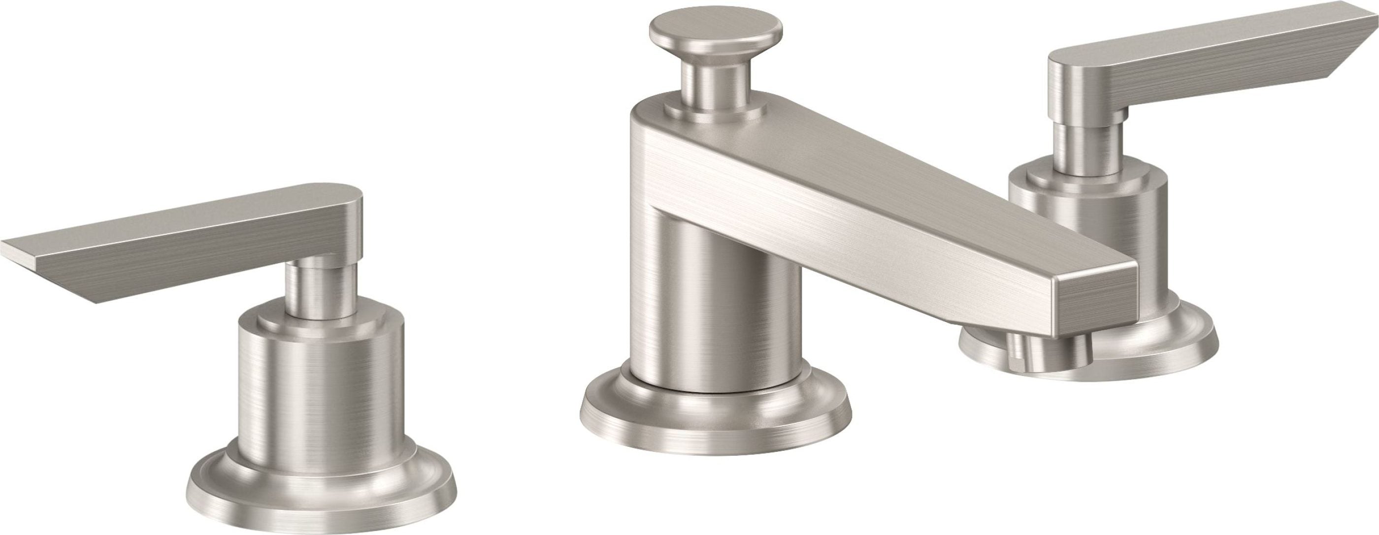 California Faucets - 4502ZBF-USS - 8" Widespread Lavatory Faucet with Completely Finished ZeroDrain - Ultra Stainless Steel (PVD) - Rincon Bay