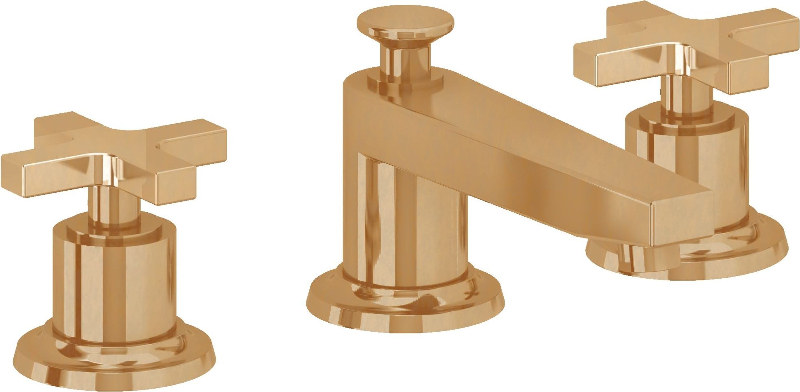 California Faucets - 4502X-BBU - 8" Widespread Lavatory Faucet - Burnished Brass Uncoated - Rincon Bay