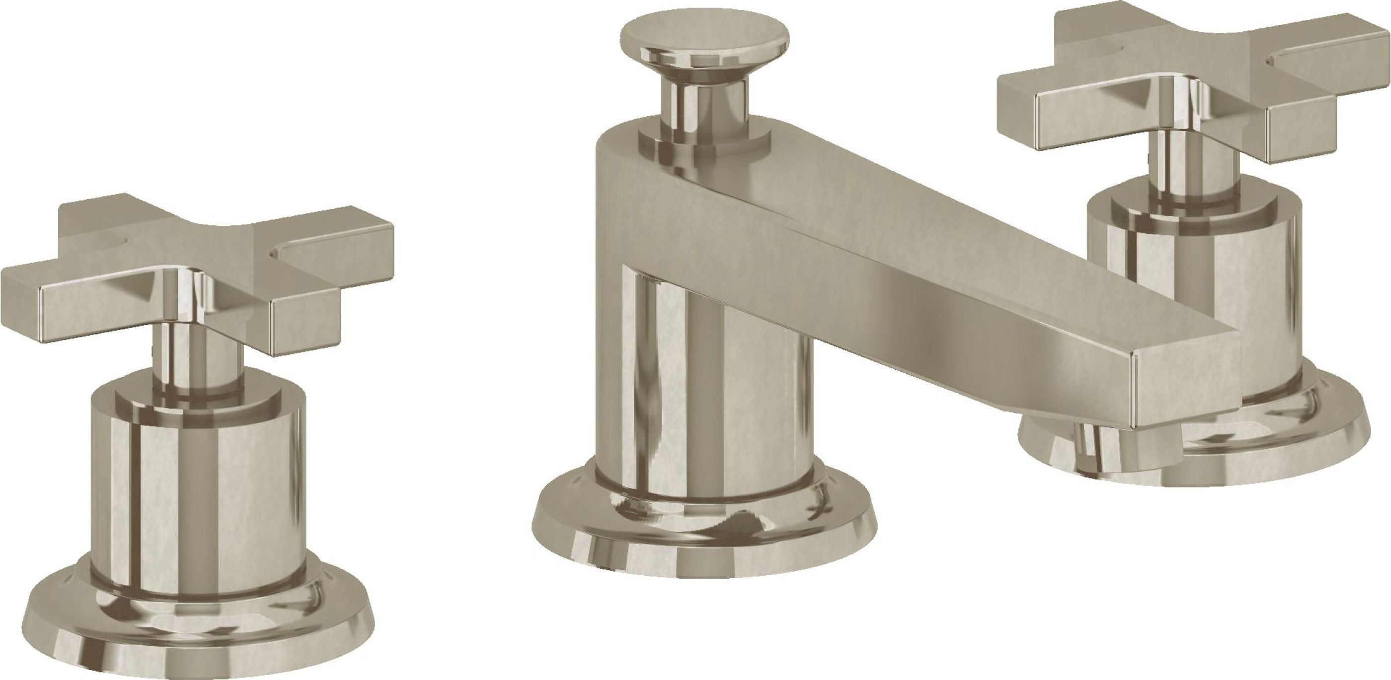 California Faucets - 4502XZBF-BNU - 8" Widespread Lavatory Faucet with Completely Finished ZeroDrain - Burnished Nickel Uncoated - Rincon Bay