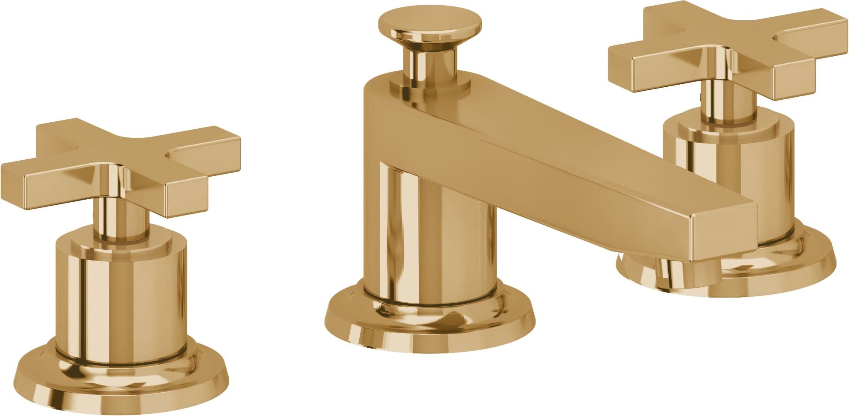 California Faucets - 4502XZBF-FRG - 8" Widespread Lavatory Faucet with Completely Finished ZeroDrain - French Gold (PVD) - Rincon Bay