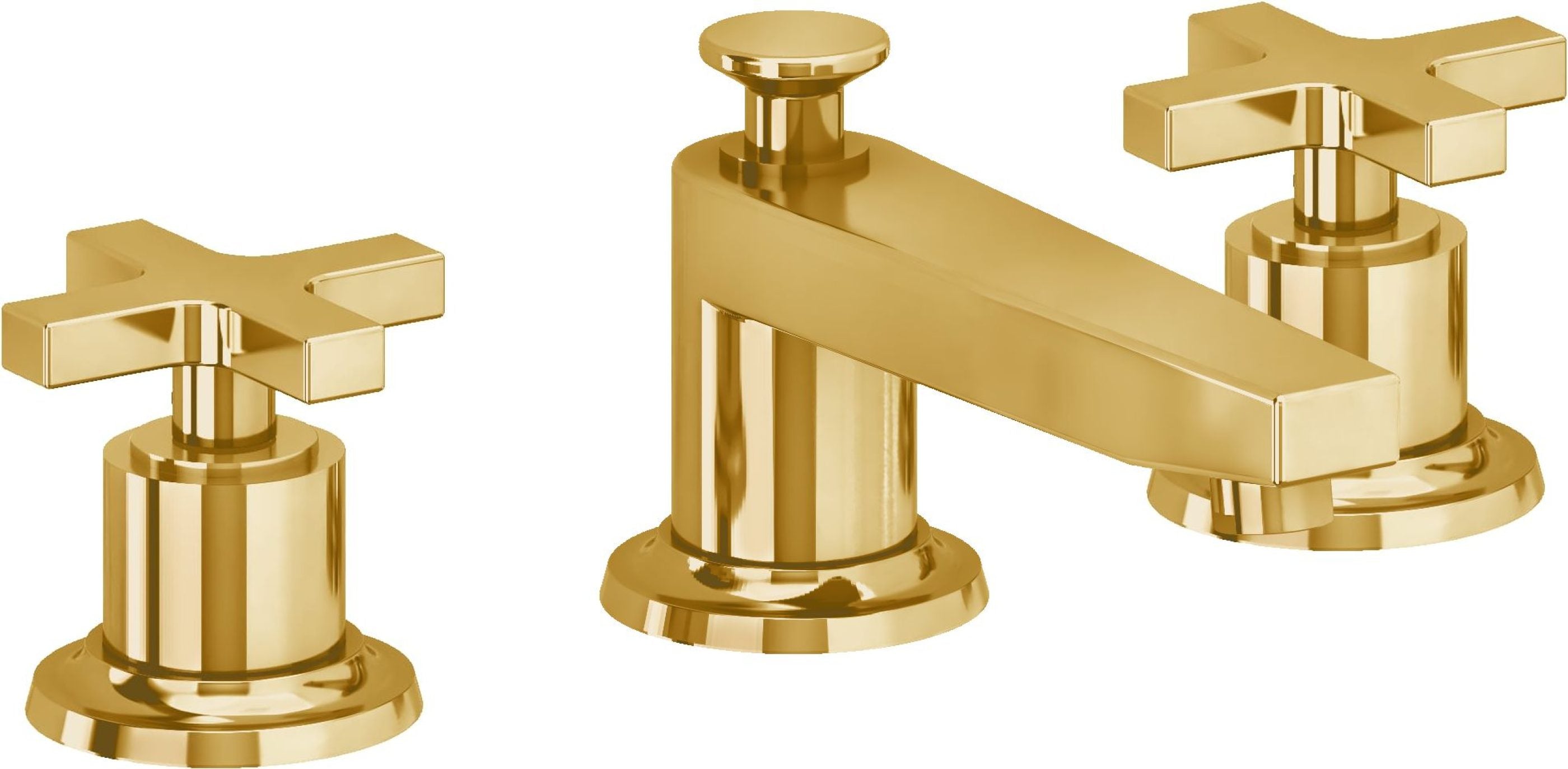 California Faucets - 4502X-LPG - 8" Widespread Lavatory Faucet - Lifetime Polished Gold (PVD) - Rincon Bay