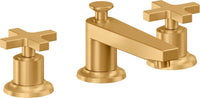 California Faucets - 4502XZBF-LSG - 8" Widespread Lavatory Faucet with Completely Finished ZeroDrain - Lifetime Satin Gold (PVD) - Rincon Bay