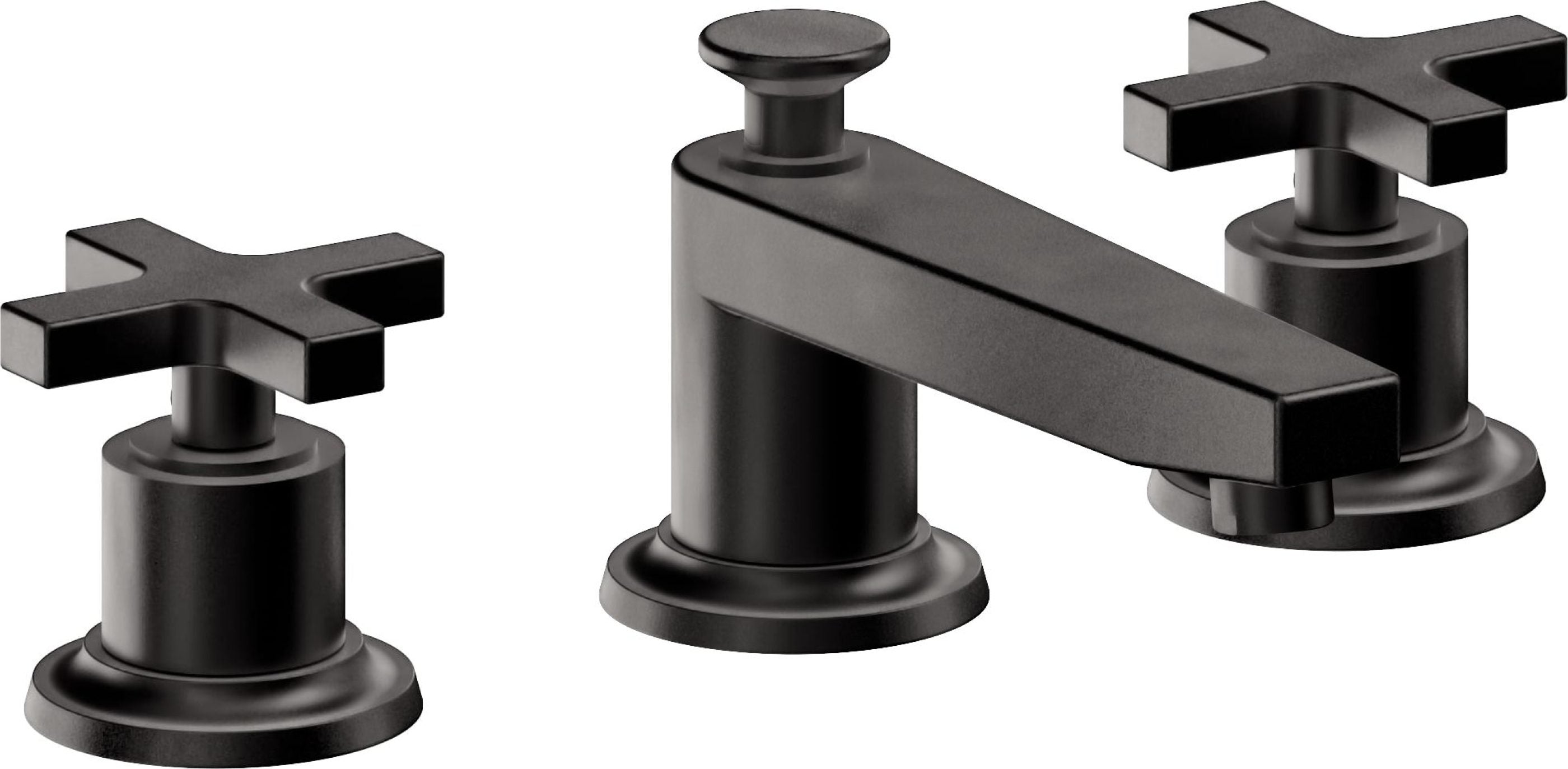 California Faucets - 4502XZBF-MBLK - 8" Widespread Lavatory Faucet with Completely Finished ZeroDrain - Matte Black - Rincon Bay