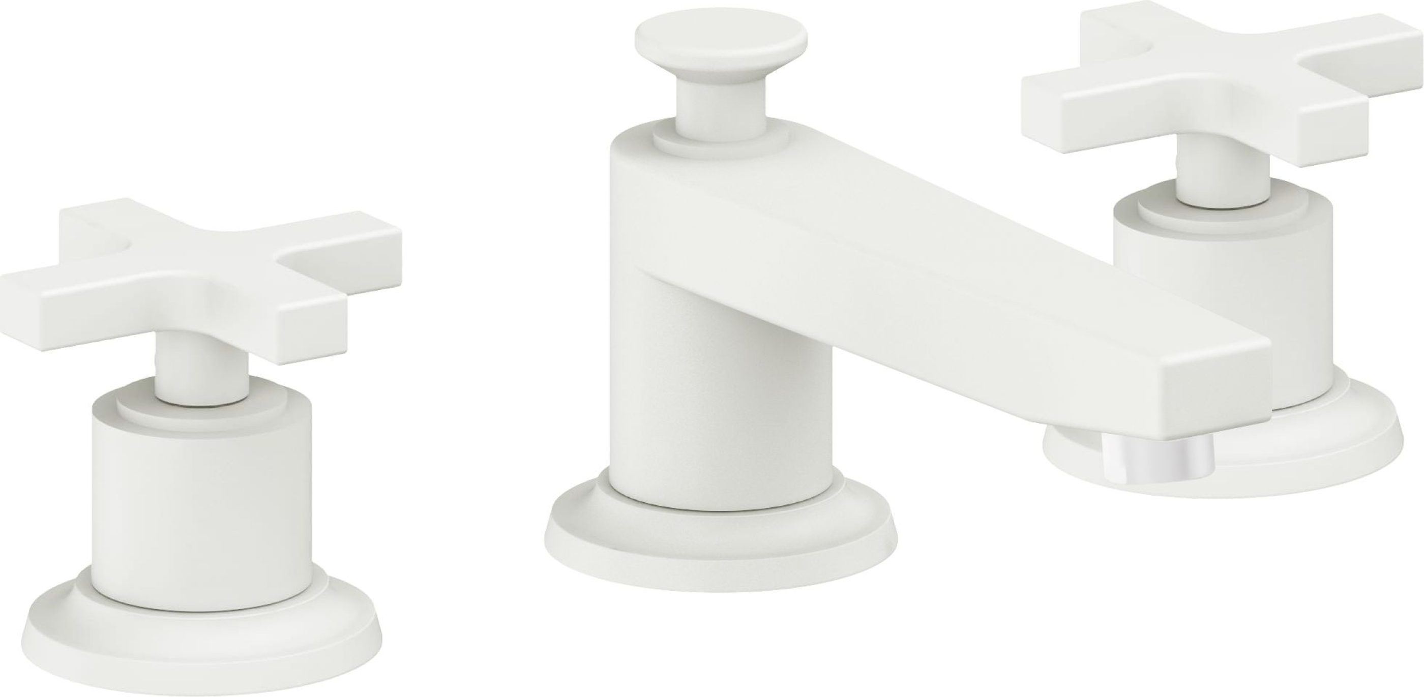 California Faucets - 4502XZBF-MWHT - 8" Widespread Lavatory Faucet with Completely Finished ZeroDrain - Matte White - Rincon Bay