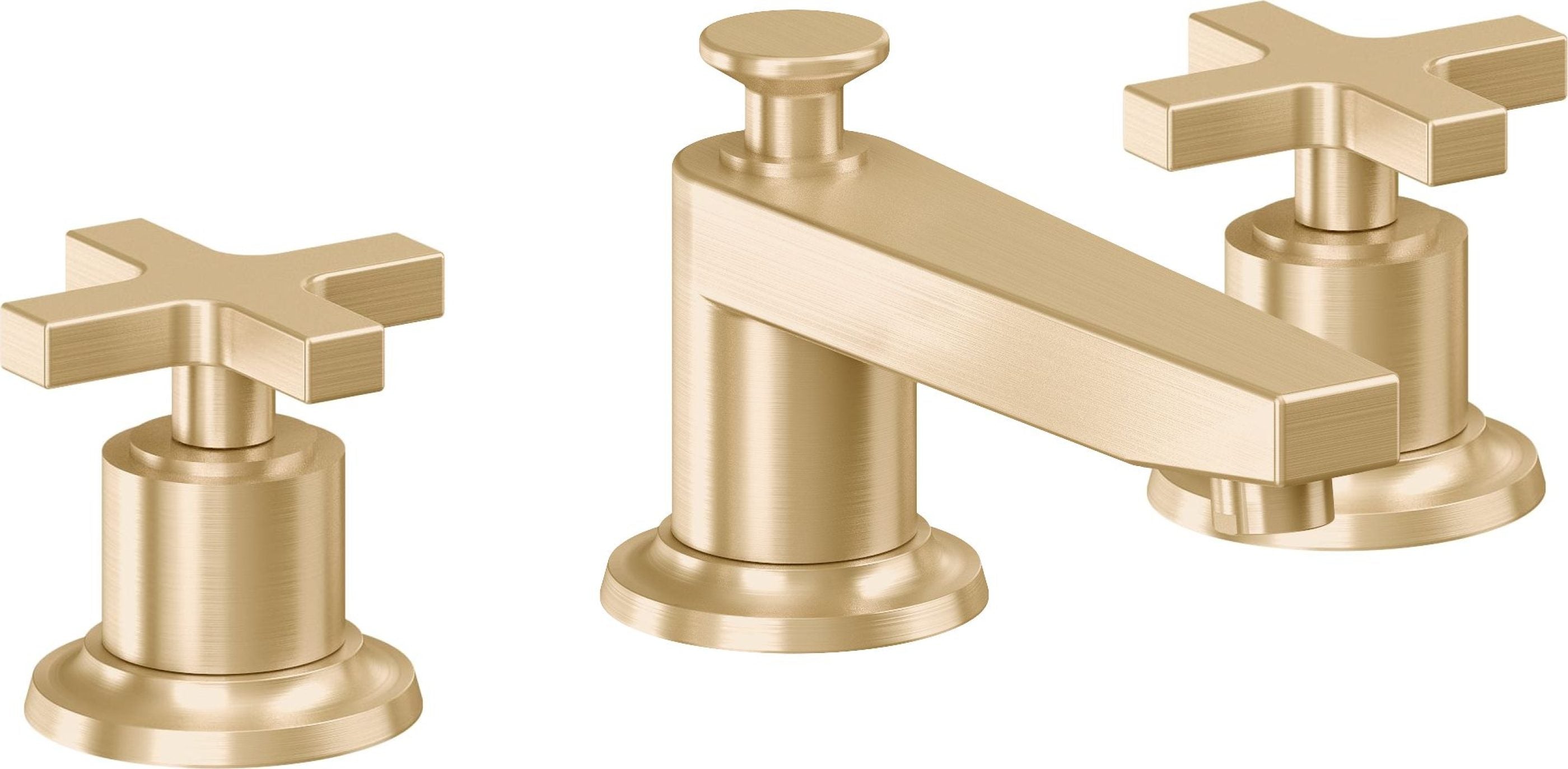 California Faucets - 4502XZB-SB - 8" Widespread Lavatory Faucet with ZeroDrain - Satin Brass (PVD) - Rincon Bay