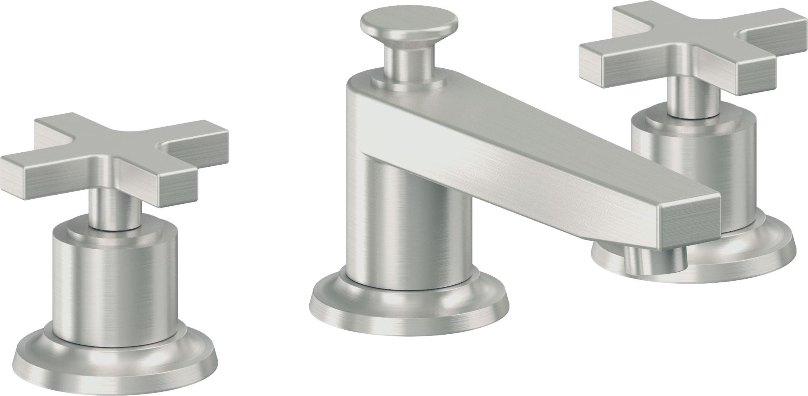 California Faucets - 4502XZB-SC - 8" Widespread Lavatory Faucet with ZeroDrain - Satin Chrome (PVD) - Rincon Bay