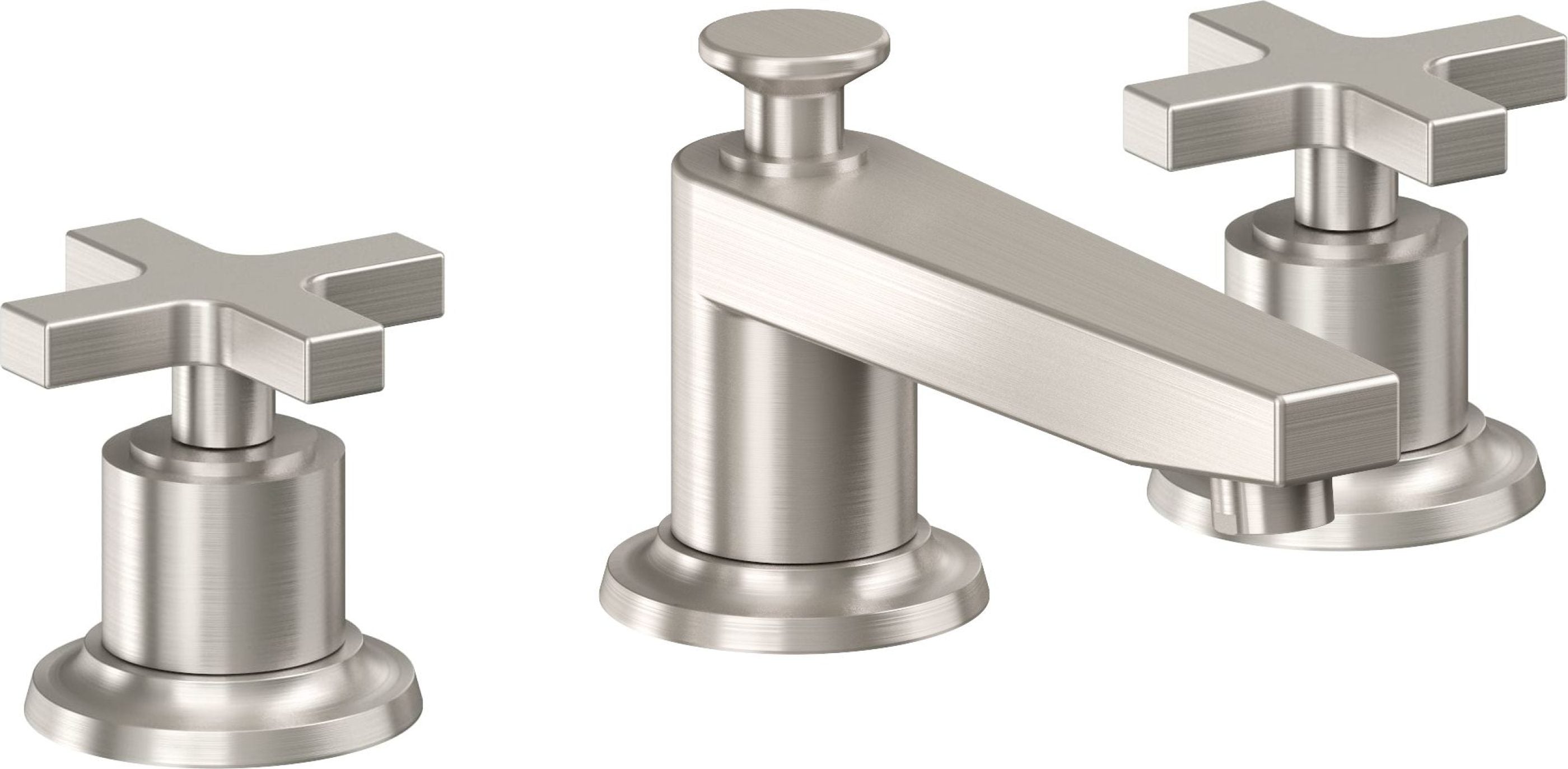 California Faucets - 4502XZB-USS - 8" Widespread Lavatory Faucet with ZeroDrain - Ultra Stainless Steel (PVD) - Rincon Bay